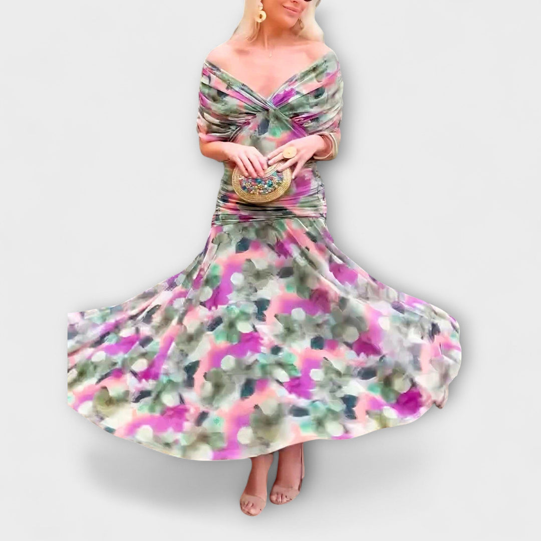 Aurora – Stylish V-Neck Maxi Dress