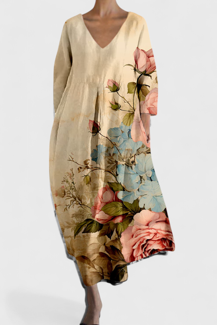 Serena™ | Colourful Linen Summer Dress