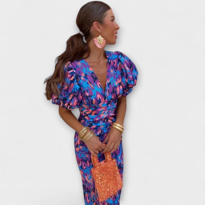 Vanessa | Elegant V-Neck Dress