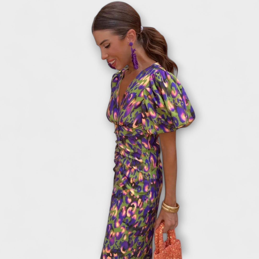 Vanessa | Elegant V-Neck Dress