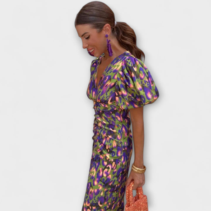 Vanessa | Elegant V-Neck Dress