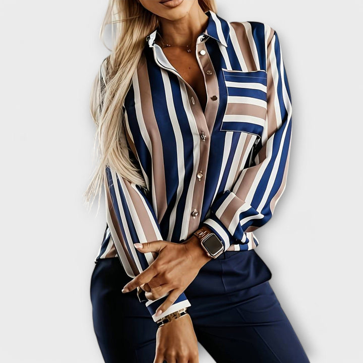 Emily – Casual Striped Blouse