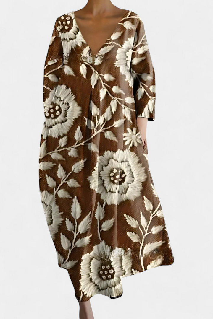 Serena™ | Colourful Linen Summer Dress