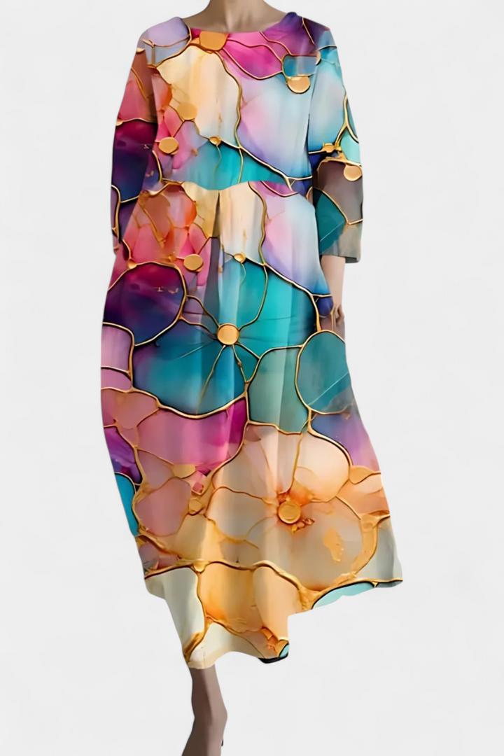 Serena™ | Colourful Linen Summer Dress